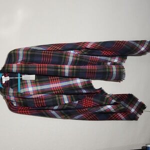 Grace & Lace Wrap OS Plaid Cape New